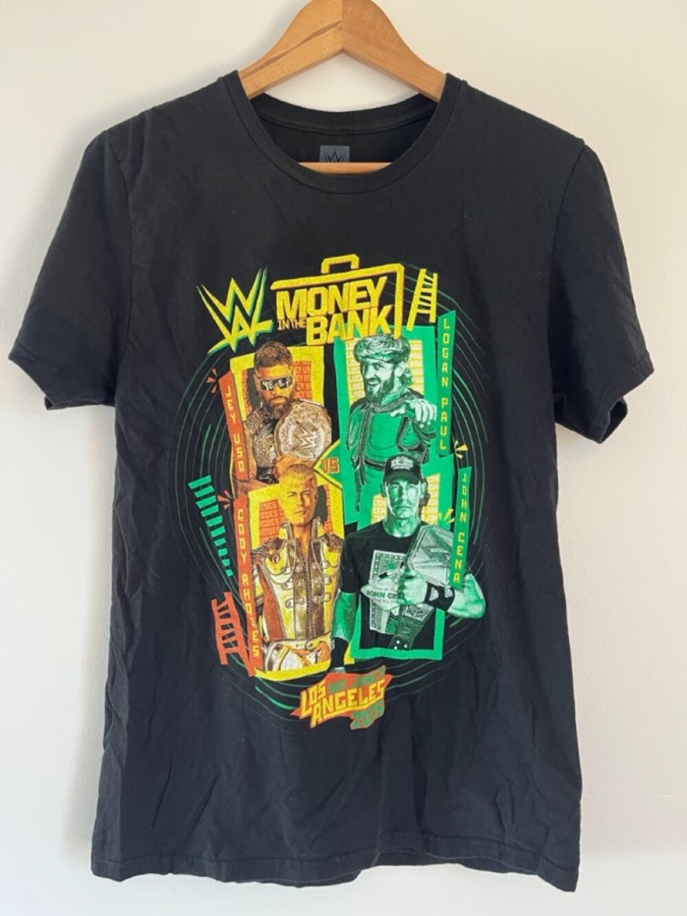 WWE Money in the Bank 2025 John Cena Jey Uso Logan Paul Cody Rhodes Shirt Men M